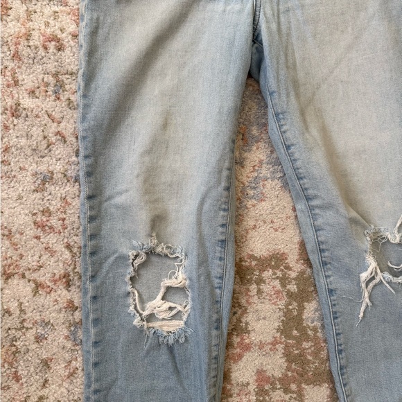 Madewell Light Blue Distressed Straight Leg Jeans - Picture 2 of 9